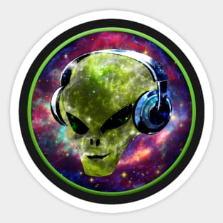 Alien Music Sticker